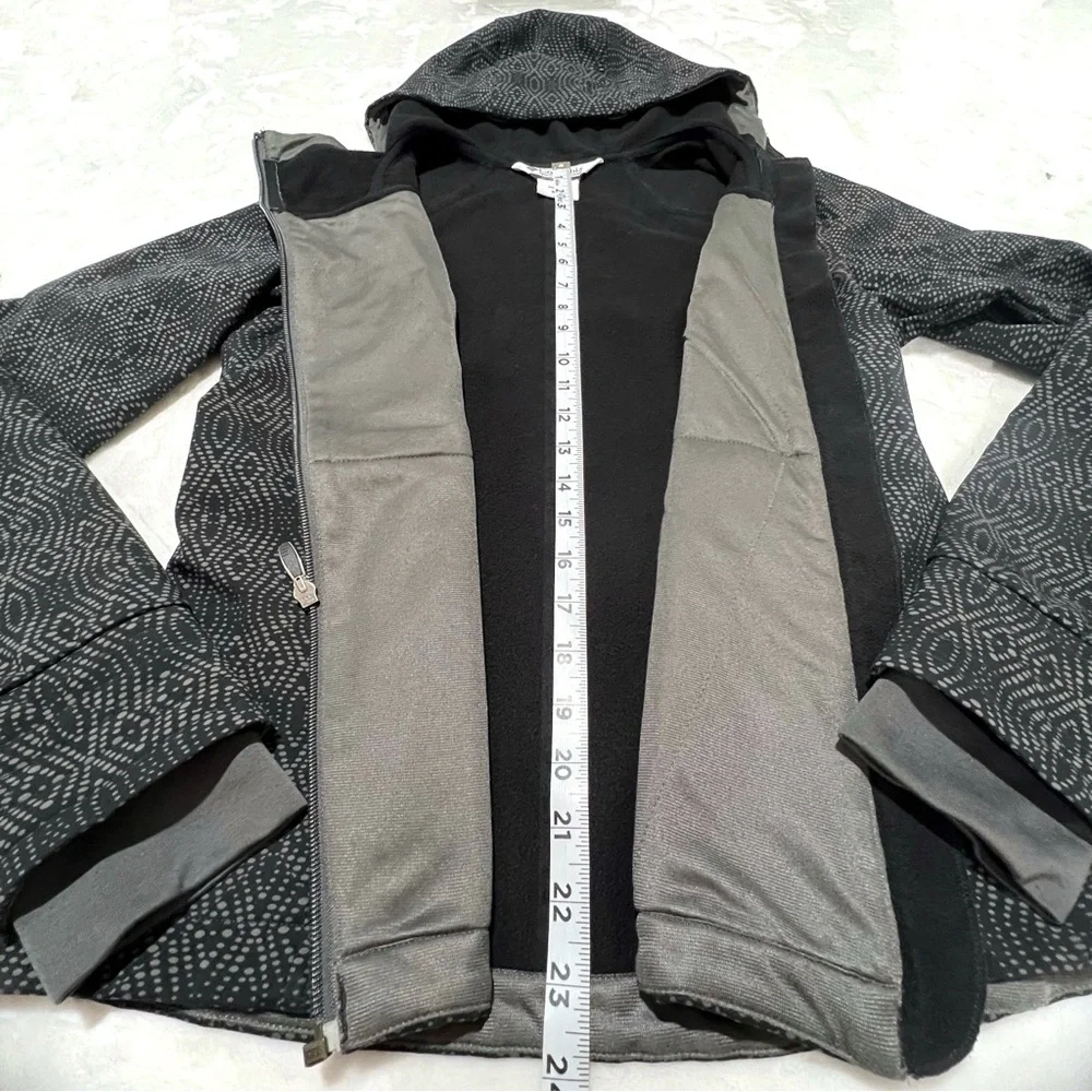 Columbia Jacket Asymmetrical Zip Omni-Shield Softshell Hooded Black Gray Medium